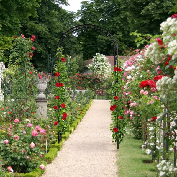 Metal Rose Arch i sort