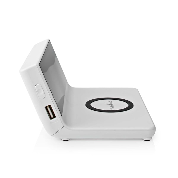 Herätyskello langattomalla latauksella | Qi-sertifioitu | 5 / 7.5 / 10 / 15 W | USB-A Uros | 2 Hälytysaikojen | Torkkutoiminto