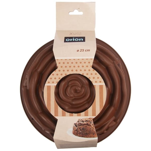Brun silikoneform: Non-stick Rose-formet bagning