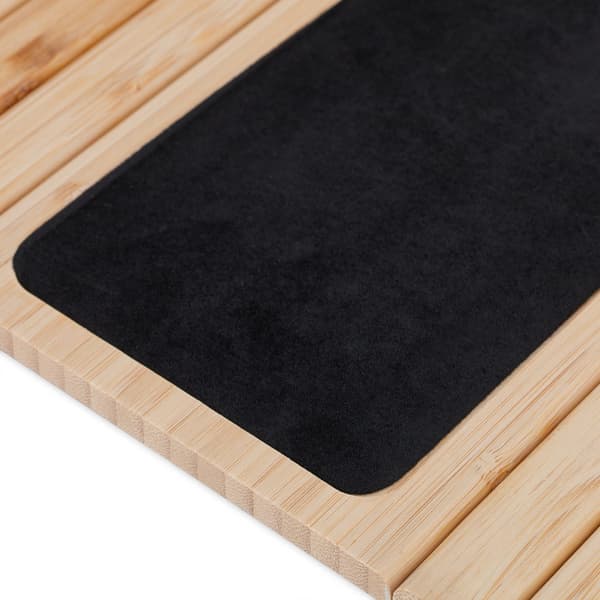 Bambu soffarmsbricka med halkfria kuddar
