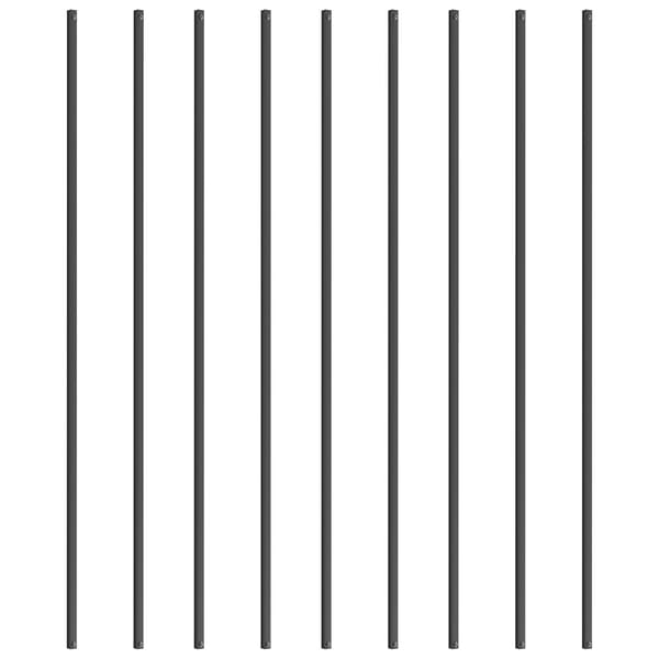 Fyrkantiga trappbalustrar i aluminium, 112 cm, 31-pack