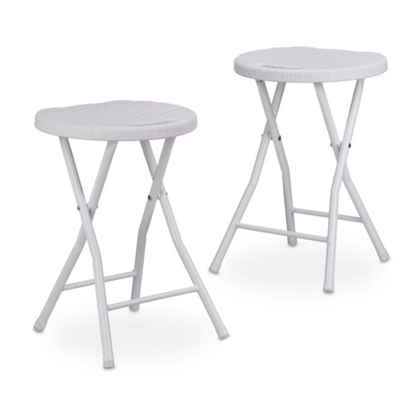 2 stk. Foldeskamler i rattan
