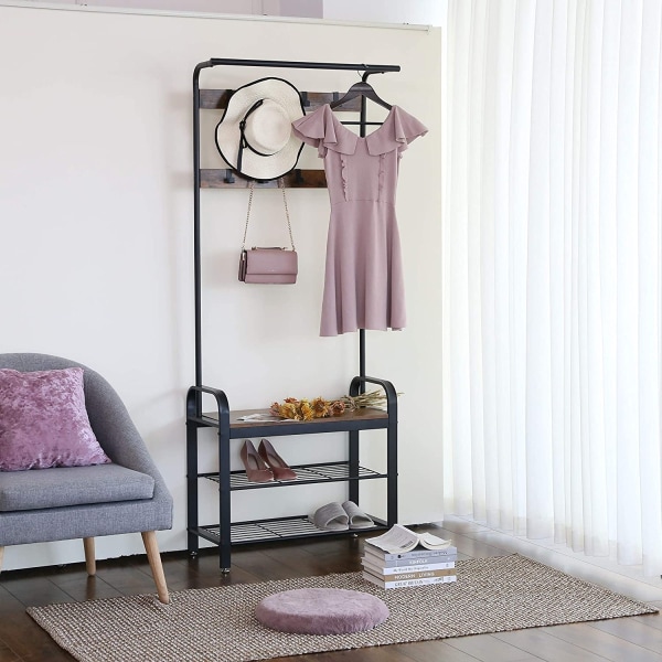 Bøjle, tøjstativ, skostativ i træ, LOFT