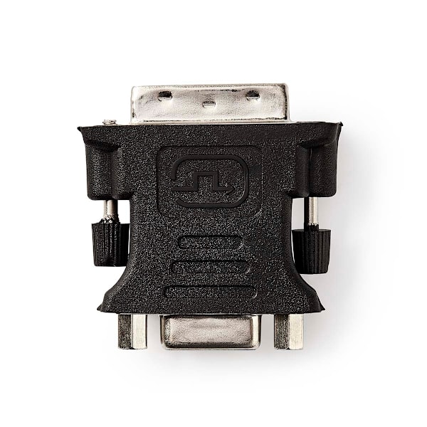 DVI-adapter | DVI-I 24+5-Pin Han | VGA Hun | Nikkelplateret | Lige | PVC | Sort | Box