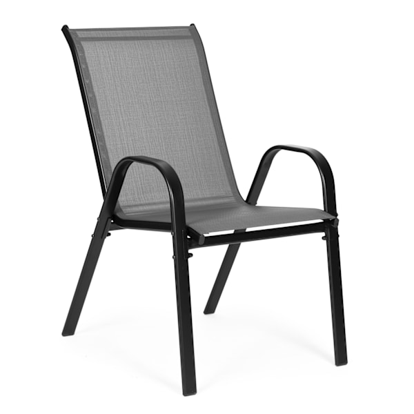 Sæt med 4 havestole til terrasse eller altan Grå MultiGarden