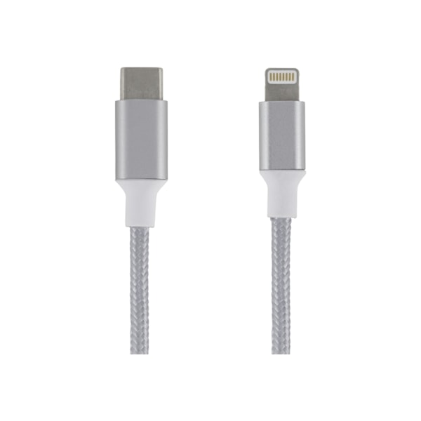 USB-C to Lightning cable, 2m, braided, silver