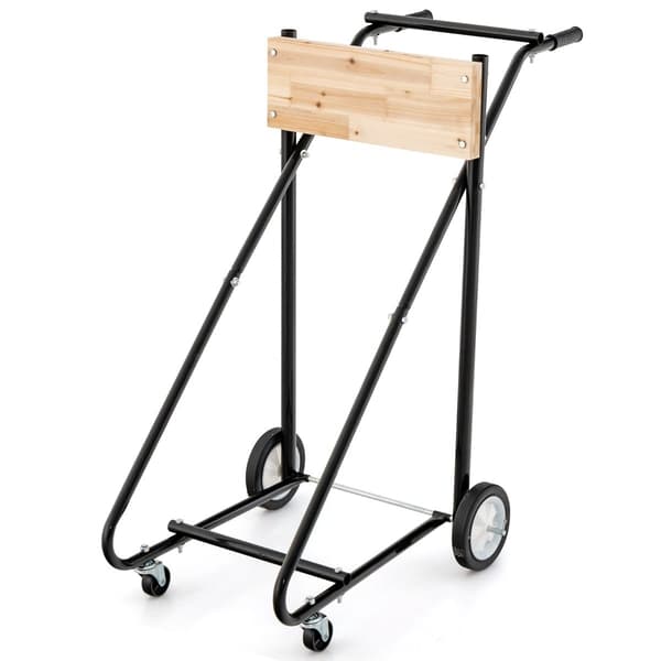 Perämoottoriteline pyörillä, 150 kg:n kapasiteetti