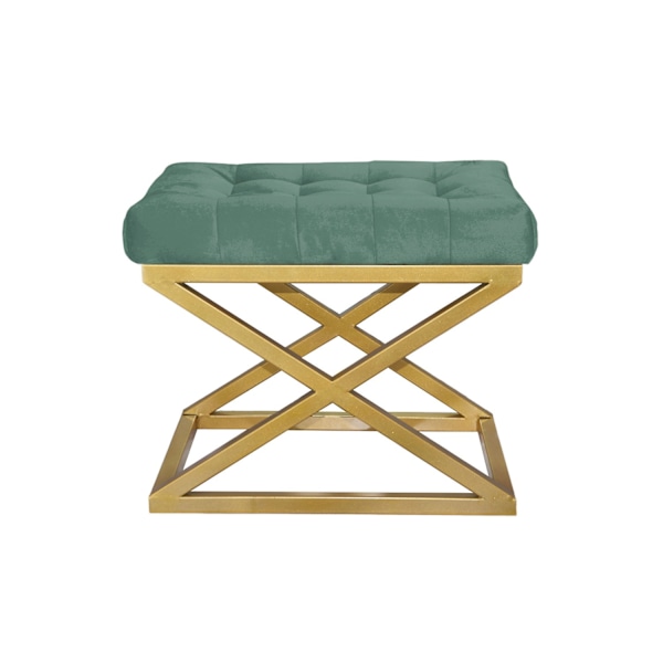 Pouffe Capraz - kulta, vihreä v2