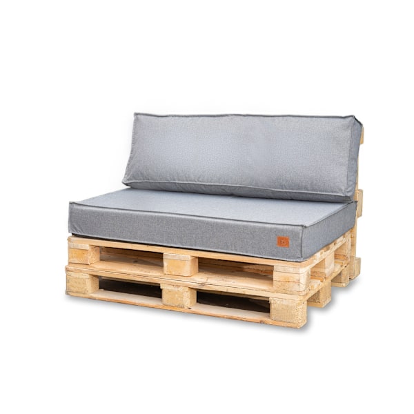 Set för möbler från europallar 120x40x15 ljusgrå