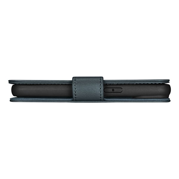 2-i-1 läder Flip Cover iPhone 14 Pro Max Anti-RFID oljevax plånboksfodral Blå