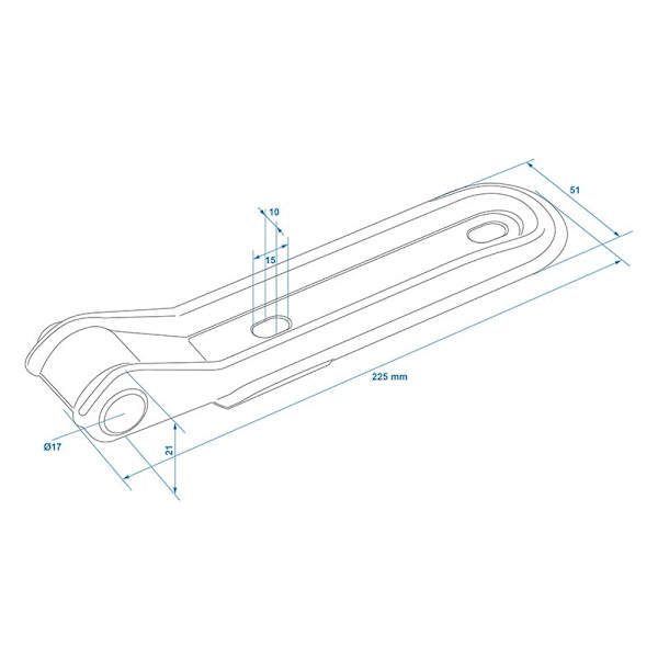 Trailerhængsel 220mm