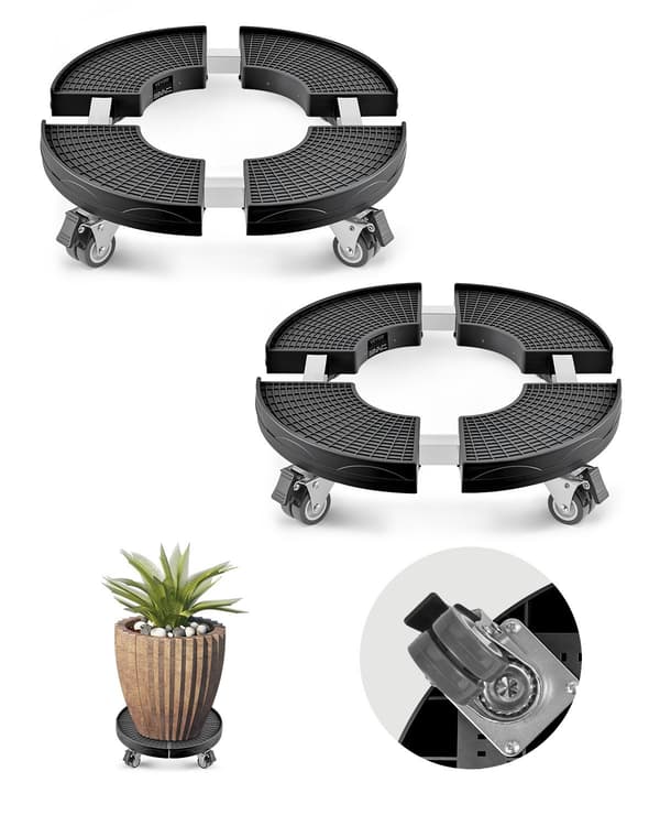 Papperskorgvagn 2-pack, 4 låsbara hjul, 180 kg