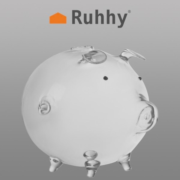Ruhhy spargris i glas 22588
