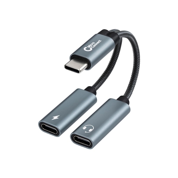 MicroConnect - USB-C-USB-C-kuuloke-/lataussovitin