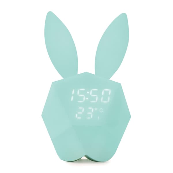 MOB Herätyskello yövalolla Vaaleansininen Rabbit