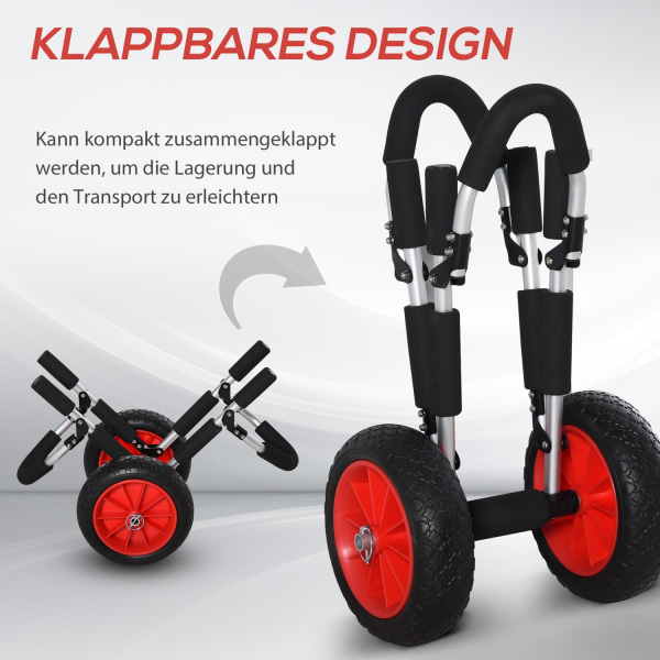 Surffikärry Surffilaudan Kuljetuskärry Taitettava Pehmustetut Pu-Renkaat Alumiini Hopea Jopa 45 Kg L64 X L55 X K38,5 Cm
