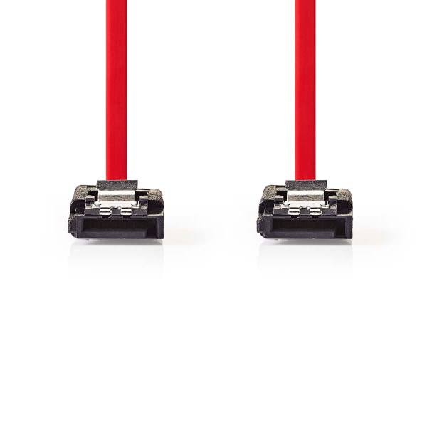 SATA kaapeli | 1.5 Gbps | SATA 7-Pin naaras | SATA 7-Pin naaras | Niklattu | 0.50 m | Litteä | PVC | Punainen | Laatikko