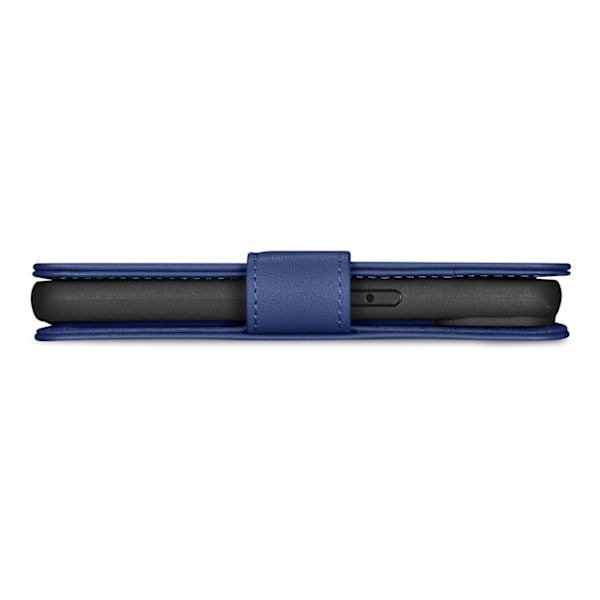 2-i-1 læder Flip Cover iPhone 14 Anti-RFID pung etui Blå