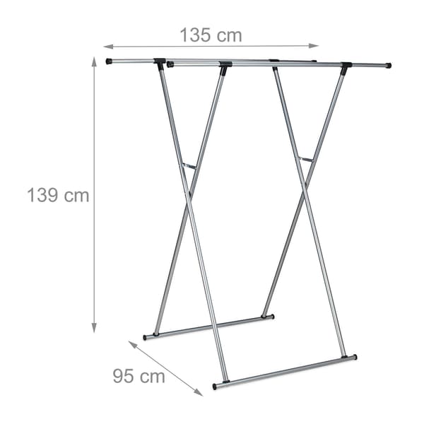 Klädhängare infällbar metall