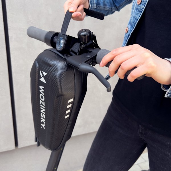 Vandtæt scooterstyrtaske, løbehjulstaske 3 l, sort