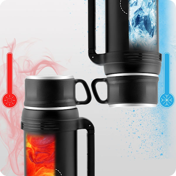 Tyhjiötermospullo 1500 ml BD-781 musta
