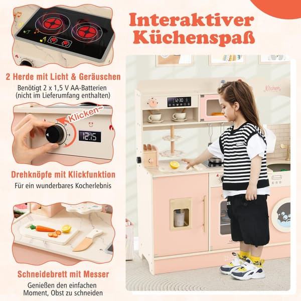 Lekkök med ljus och ljud för barn, rosa, 3+ år