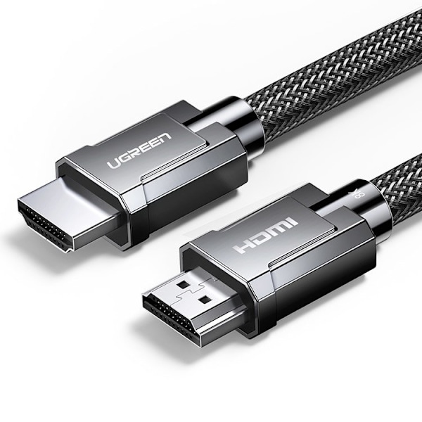 Kaapeli HDMI 2.1 8K 4K 3D 48Gbps HDR VRR QMS ALLM eARC QFT 2m harmaa