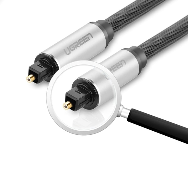 Toslink SPDIF optinen kaapeli 3m harmaa