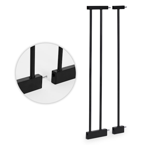 Skyddsgrind, 74-100 cm, för trappor och dörrar, metall och trä, extra paneler, ECOTOYS
