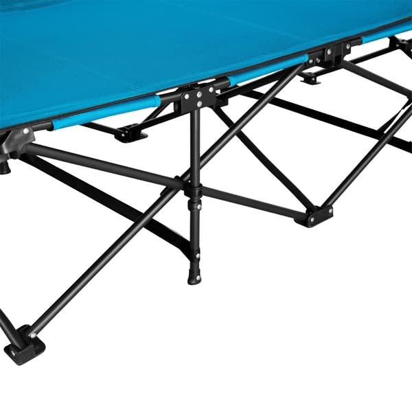 Lejrseng, blå, 190 cm, bærbar foldedesign