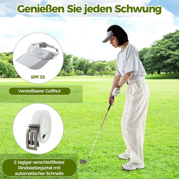 Komplett golfpresentset för kvinnor Golftillbehör set med 3 golfbollar Golfpresent i presentförpackning