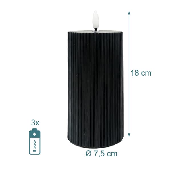 LED-kynttiläsetti 4 kpl, aitoa vahaa, 18 cm