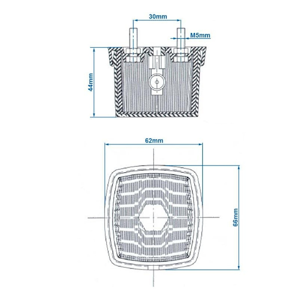 Takavalon punainen 66x62mm läpipainopakkauksessa