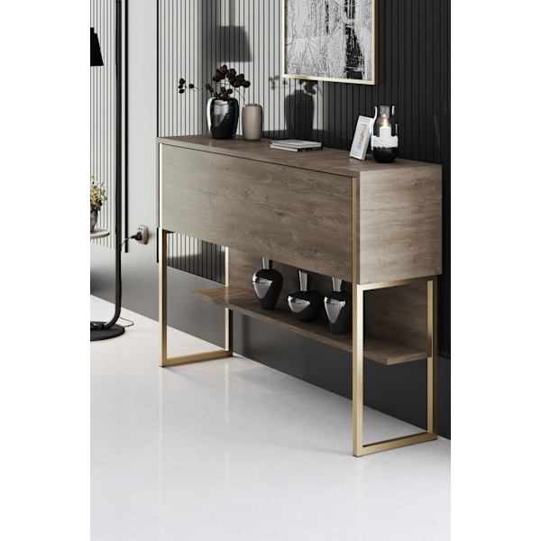 Kommod Luxe - Guld, Valnöt