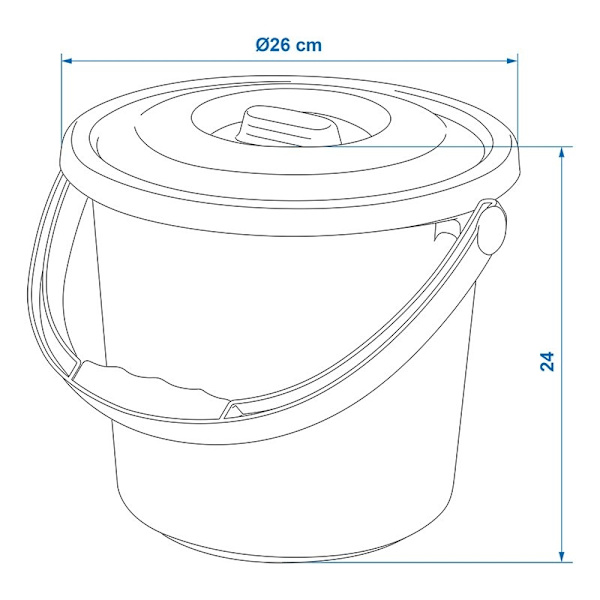 Hink med lock 9L
