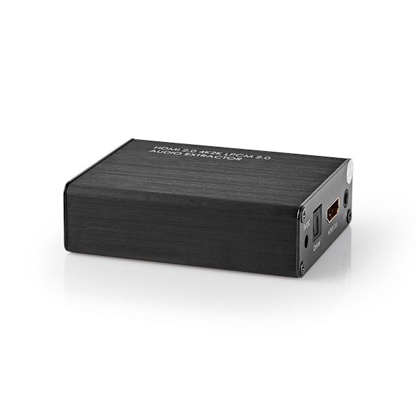 HDMI ™ Extractor | HDMI™ Input | HDMI™ Output / TosLink Hun / 1x 3.5 mm | Maksimal opløsning: 4K@60Hz | 18 Gbps | Metal | Antracit | Gaveæske