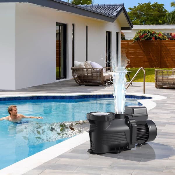 Poolpumpe 400W, 11.100 l/t, 24-timers timer, kurv
