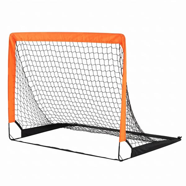 Fotbollsmål för barn, orange, 120x96 cm, hopfällbara