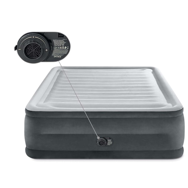 Oppustelig madras 203x152x56cm med indbygget elektrisk pumpe INTEX 64418ND