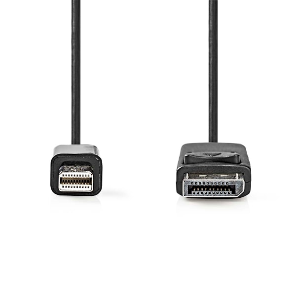 Mini Displayport-kabel | DisplayPort 1.2 | Mini DisplayPort Hane | DisplayPort Hane | 21.6 Gbps | Nickelplaterad | 2.00 m | Rund | PVC | Svart | Label