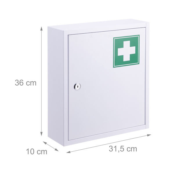 Låsbart medicinskab – 3 rum, vægmontering