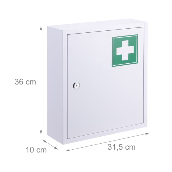 Låsbart medicinskåp – 3 fack, väggmontering