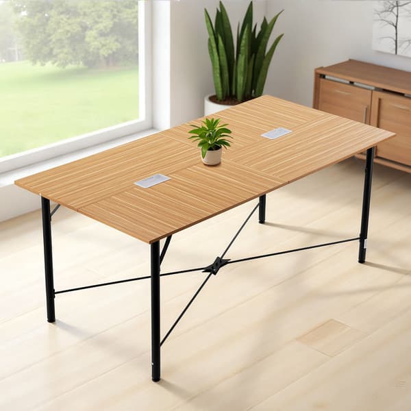 Konferencebord 1800 mm, plads til 6-8, metalben
