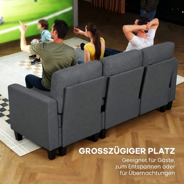 L-formet sovesofa med opbevaring, vendbar chaiselong, grå