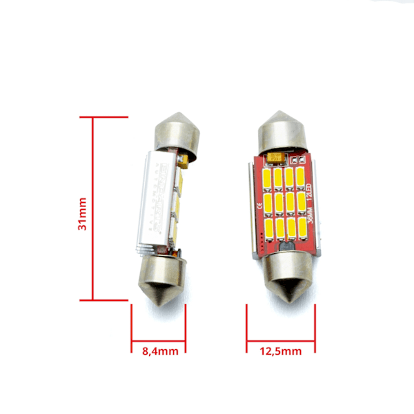 EPL306 Diodi LED 36MM 12 SMD 4014 5000K KANBUS - 2 kpl