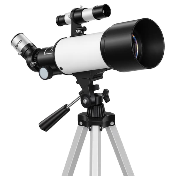 Astronomiteleskop 70 mm blænde 400 mm AZ-montering med stativ