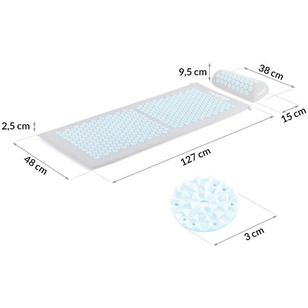 Akupressurmatta med Spikar Neo-Sport NS-901 Grå/Blå