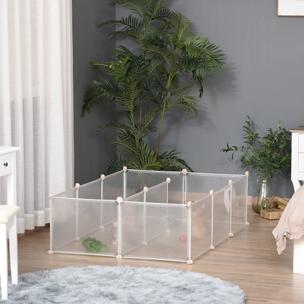 Ulkokaappi Diy Verkkokotelo Pienet Lemmikit 12 Paneelia Sisätiloissa Valkoinen 105X105X45Cm