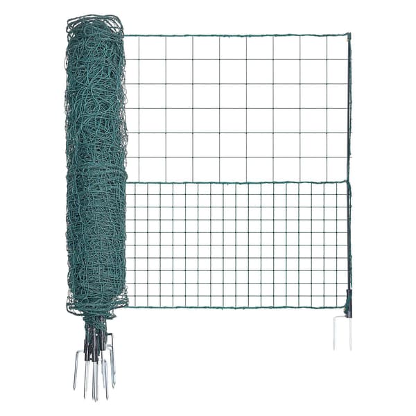 Midlertidigt plasthegn med stolper, 1,05 x 25 m
