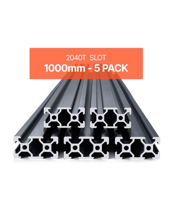 2040 T-spårs aluminiumprofil, 1000 mm, 5-pack